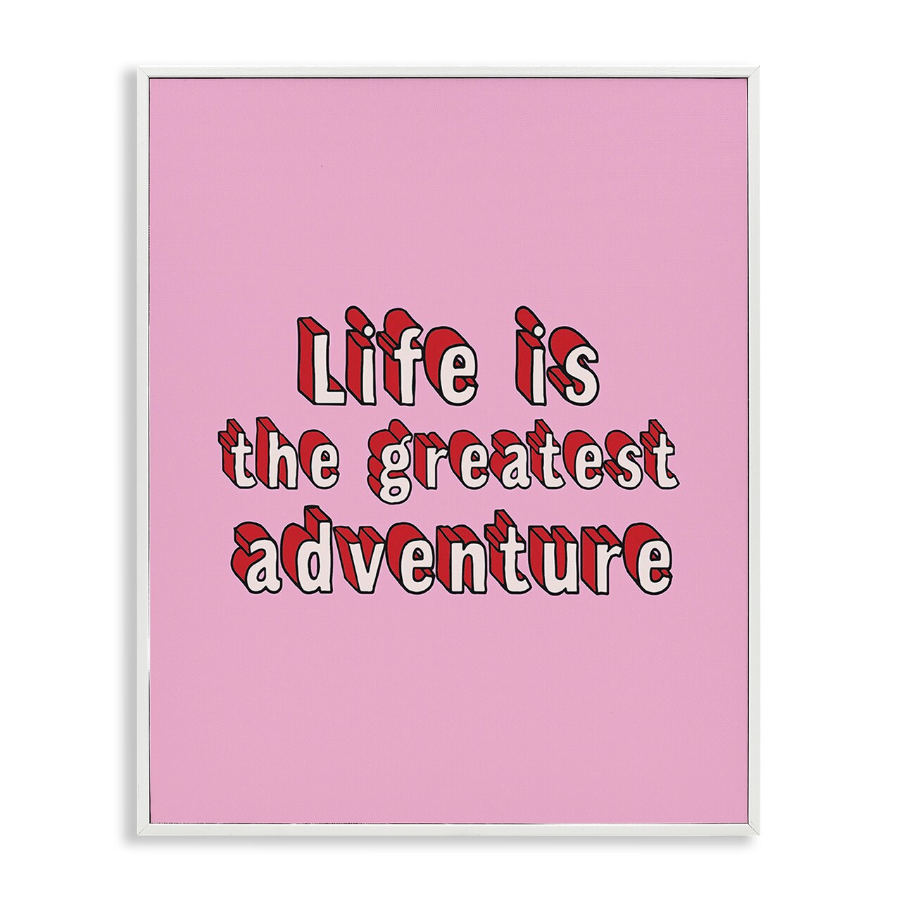 Stupell Industries Greatest Adventure on Pink Framed Giclee Wall Art Design by Louise Carey